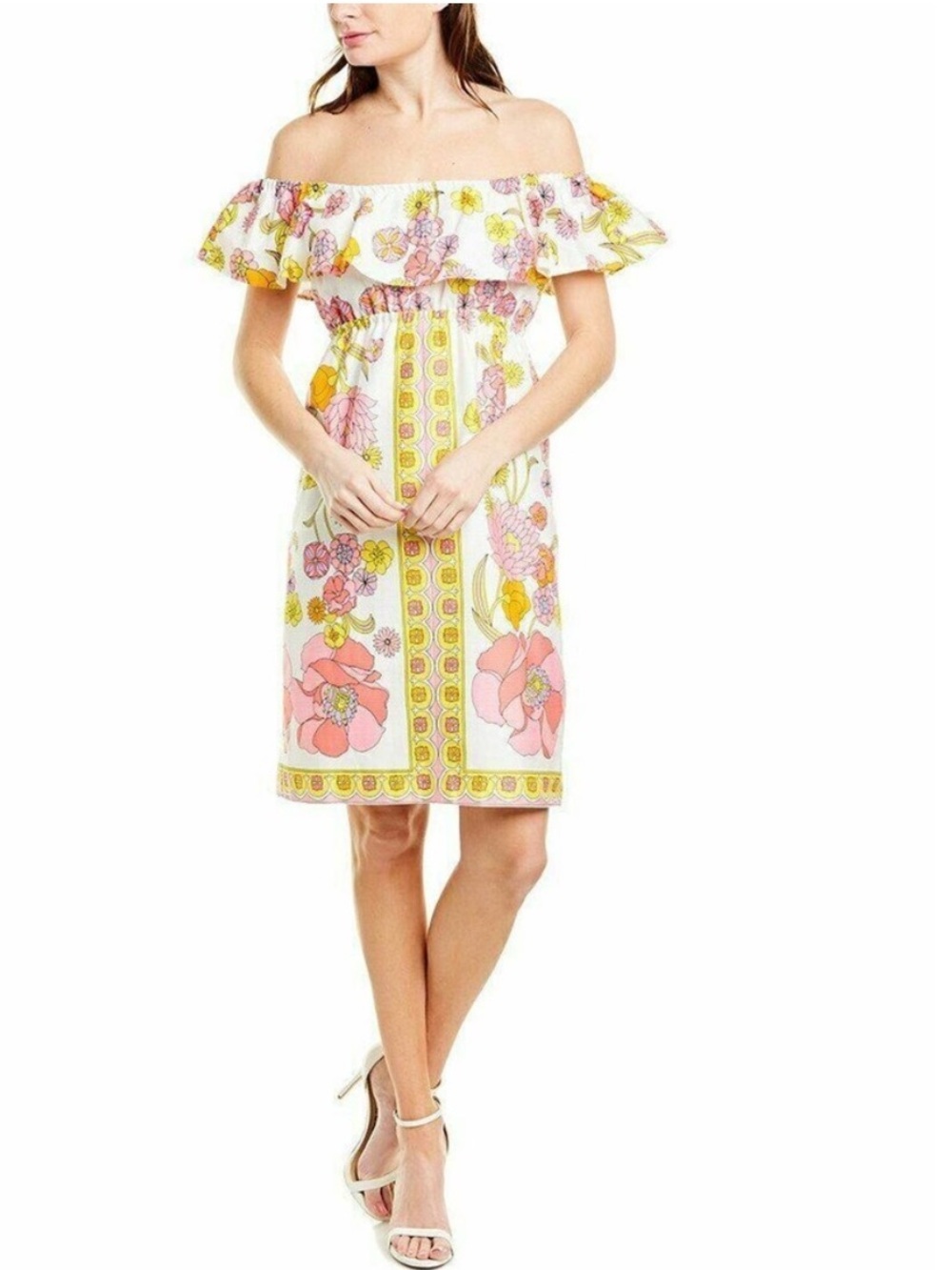 Trina Turk Ruffle Floral Mini Dress